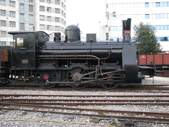 Locomotora Varela de Montes en el Museo del Ferrocarril de Gijn.