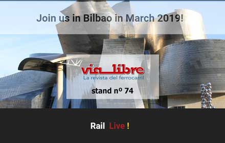 Bilbao acoge, a primeros de marzo, el congreso y exposicin comercial Rail Live 2019