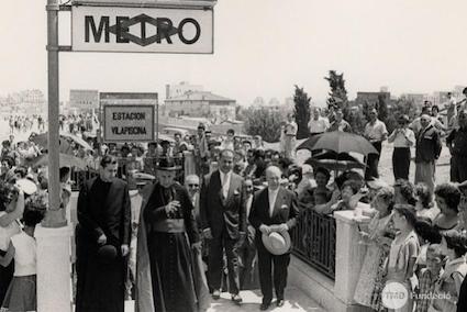 Sexagsimo aniversario de la lnea de metro de Barcelona entre La Sagrera y Vilapicina