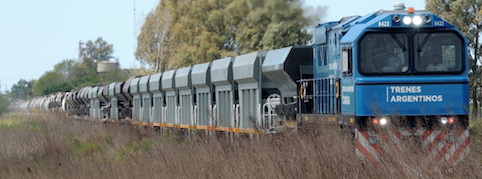 Argentina triplica el volumen de  mercancas transportadas por ferrocarril respecto a 2015 