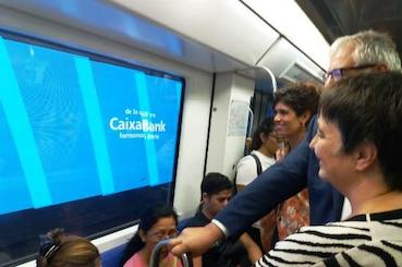 Metro de Barcelona incorpora publicidad dinmica en un tnel