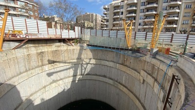 Nueva fase de obras en la futura estacin de Mandri de la lnea 9 de Barcelona