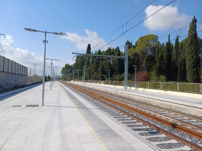 Obras de implantacin del tercer carril entre Sant Vicen de Calders y Vilafranca del Peneds