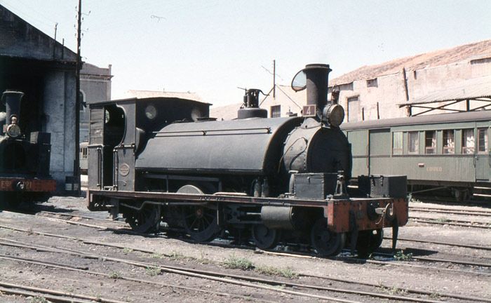 Locomotora de vapor construida por Black Hawthorn en 1882 para el ferrocarril de Cargaixent a Gandia. Fotografa de Xavier Santamara.