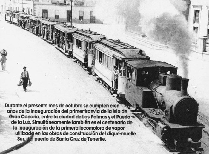 Tren 0La Pepa, hacia el ao 1944, en Las Palmas de Gran Canaria.